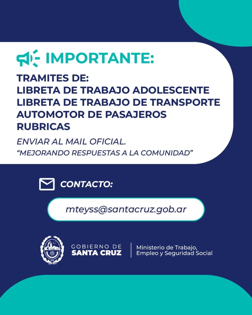 Libretas de trabajo adolescente, Transporte automotor de pasajeros, Rubricas